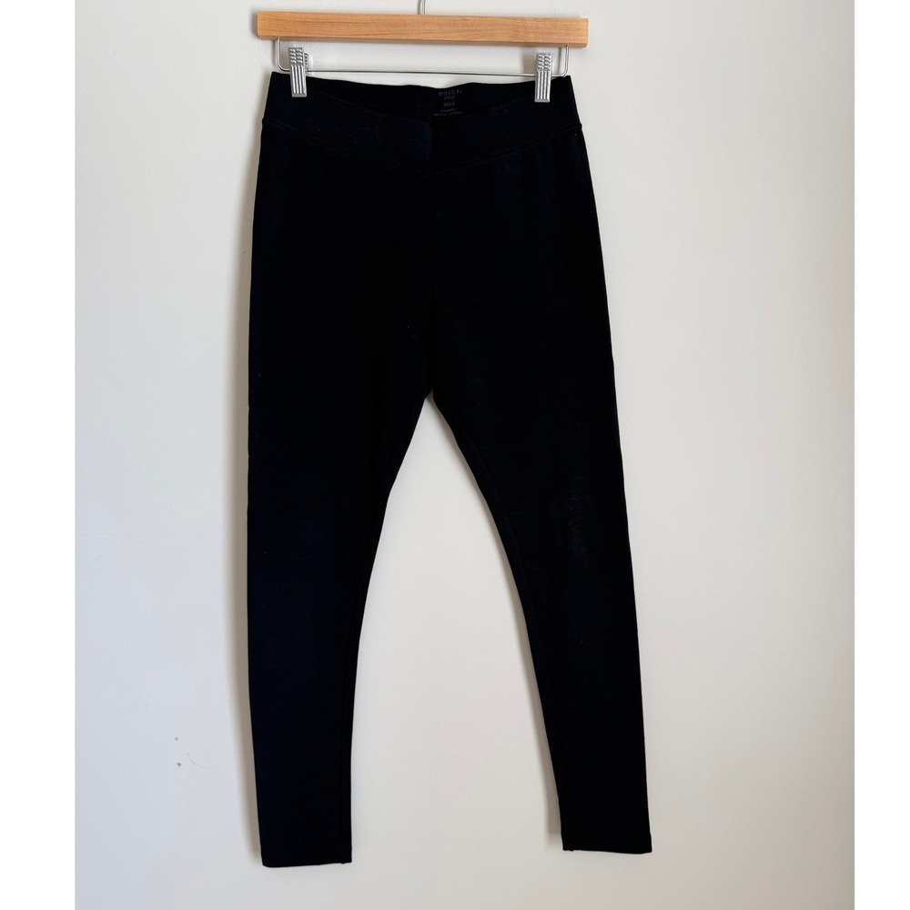 WoolX Stella Womens Merino Wool Leggings Black Base Layer Pants Sz Small